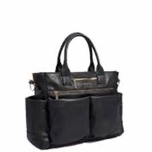 Black Baby Bag with Versatile Carrying Options